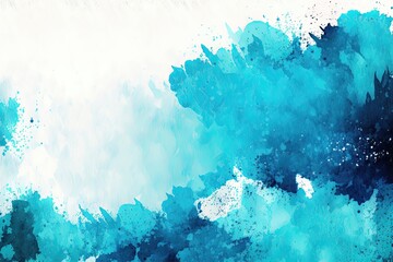 Abstract blue watercolor paint background. Generative AI