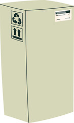 Cardboard box flat icon Bill of lading