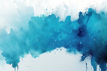 Abstract blue watercolor paint background. Generative AI
