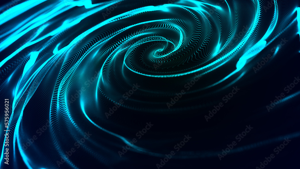Poster abstract background with connecting dots. abstract point digital wave of particles. the whirlpool of