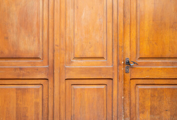 wooden door with handle structure