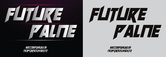 Future Plane, Modern Sport Fonts. Typeface Tech style fonts for technology, digital, movie, logo design. Alphabet Collections	
