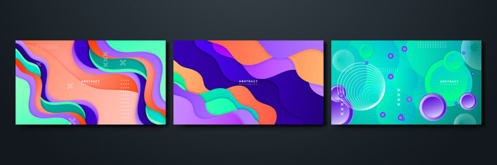 Fototapeta premium Colorful vibrant geometric modern abstract vector background