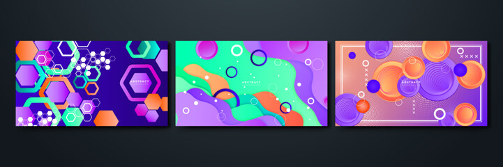 Contemporary Vector Design with Rainbow Spectrum