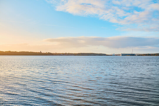 View from Denmark to Flensburg. High quality photo