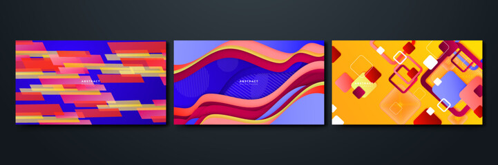 Dynamic and Bold Abstract Background with Twisted Shapes
