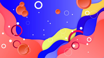 Multicolor Geometric Shapes on Soft Gradient Background