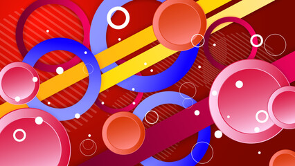 Obraz premium Colorful vibrant geometric modern abstract vector background