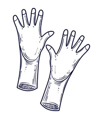 cleaning gloves cleaning doodle