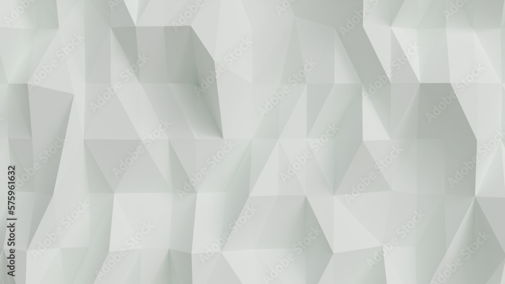 Poster abstract 3d white polygonal background 3d rendering. copy space.