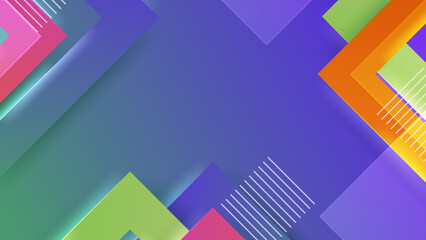 Colorful vibrant geometric modern abstract vector background with creative dynamic and stylish geometric composition