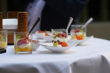 table setting for a business event