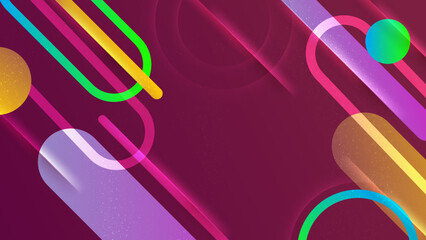 Colorful vibrant geometric modern abstract vector background with creative dynamic and stylish geometric composition