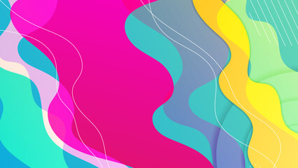 Modern Vector Illustration with Colorful Geometric Shapes