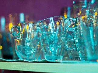 Glasses on the table