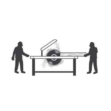 recommend clip art: illustration of circular saw, wood saw, vector art.