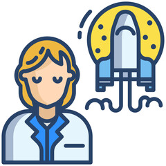 Obraz premium Woman Scientist icon
