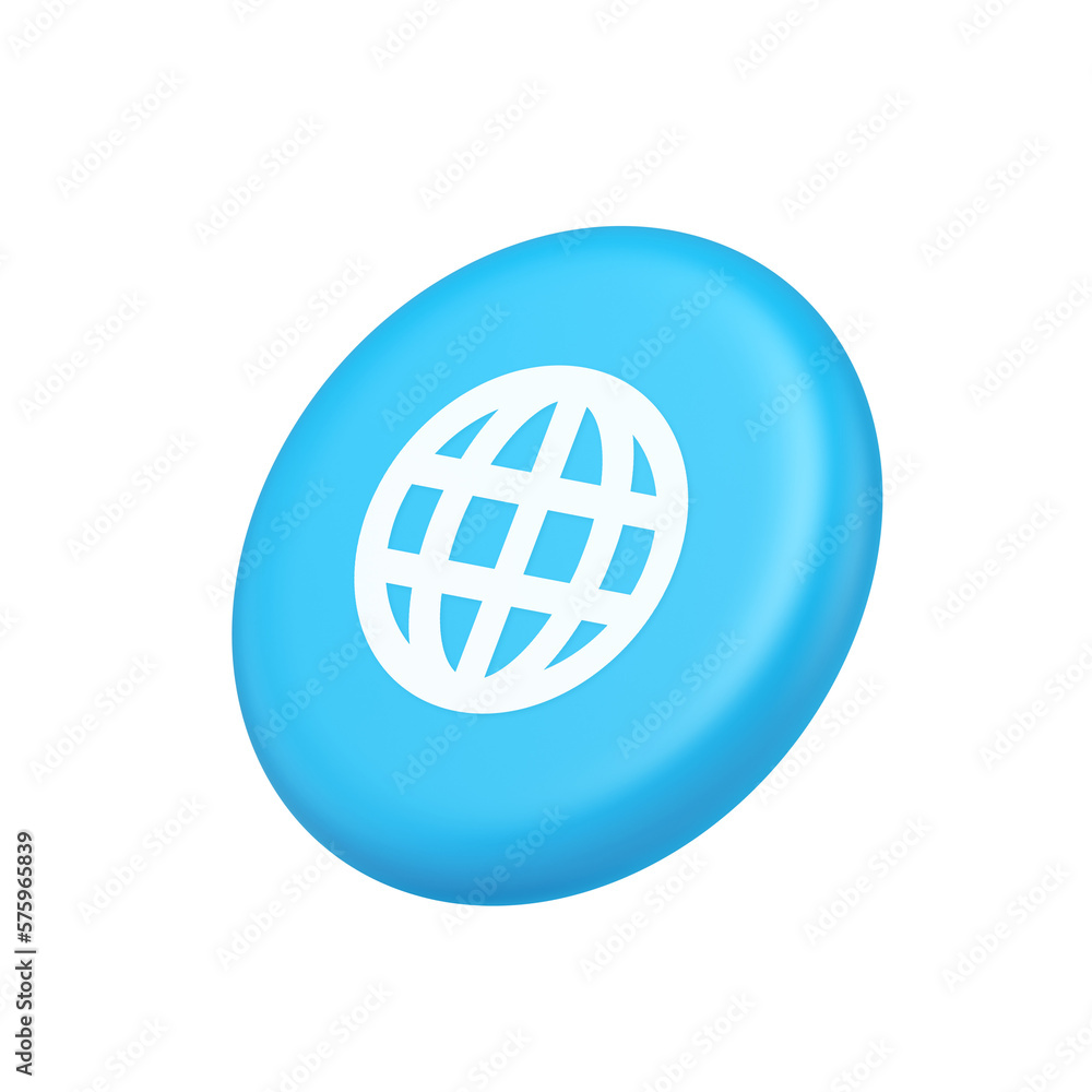 Poster internet connection global browsing information button cyberspace data search 3d side view icon