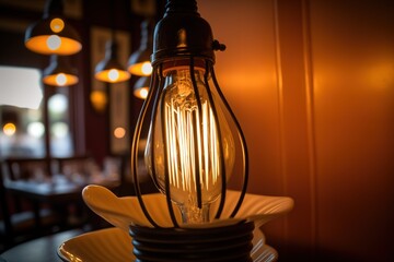 Dining establishment's electric bulb