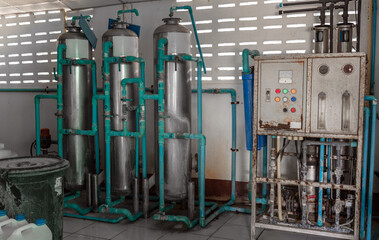 Reverse osmosis system for water drinking plant system of automatic treatment and multi-level...