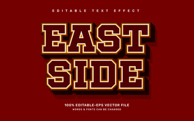 East side editable text effect template