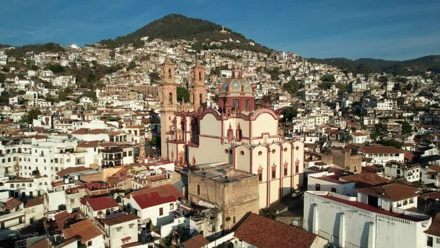 Aerial view of Taxco, Guerrero, Mexico