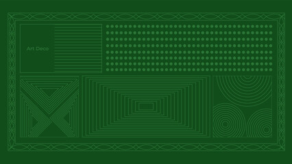 Modern Art Deco Geometric Vector Background for Futuristic Design. Sophisticated Symmetry Black and White Art Deco Vector Design. Creative Lines Art Deco Vector Background for Abstract Pattern