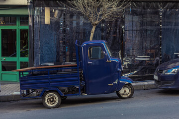 Cargo scooter on the street.