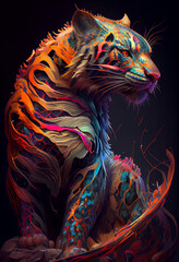 Tiger Covered With Dragon Scales
