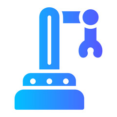 Obraz premium industrial robot gradient icon