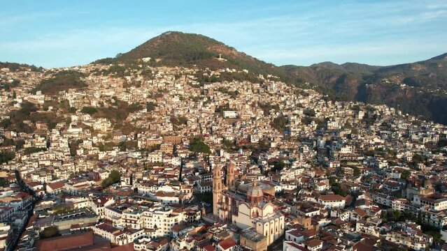 Aerial view of Taxco, Guerrero, Mexico