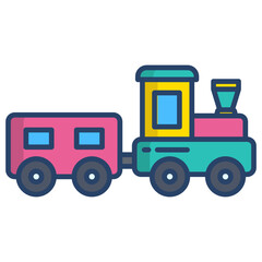 Naklejka premium toy train icon