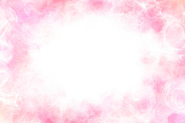 春夏用のアルコールインクアートの幻想的抽象フレーム）ピンクグラデーションの波