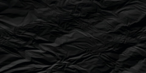 Black paper texture . Dark black wrinkled paper texture. Black crumpled paper texture . black crumpled and top view textures can be used for background of text or any contents .