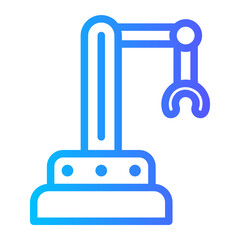 industrial robot gradient icon