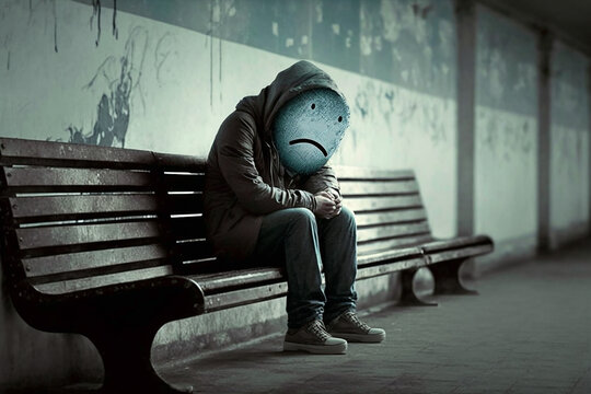 concept of depression, human deppresion,  Created using generative AI tools.