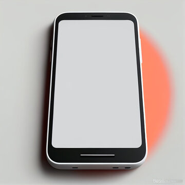 phone with a white display for a picture