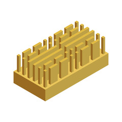 Naklejka premium Semiconductor Element Isometric Composition