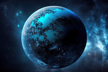 Planet Earth globe, highly detailed. Satellite view of the world, focused on Europe and Africa. Generative Ai