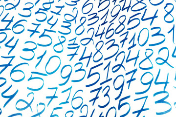 Numbers texture abstraction. Global economy crisis concept. Finance data or education concept. 