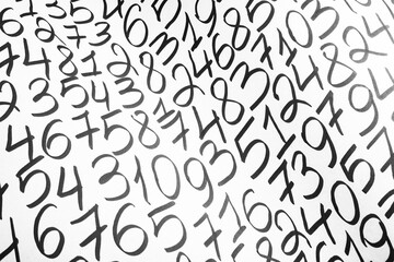 Numbers texture abstraction. Global economy crisis concept. Finance data or education concept. 