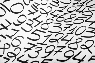 Numbers texture abstraction. Global economy crisis concept. Finance data or education concept. 