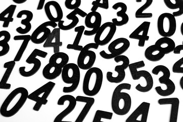 Numbers texture abstraction. Global economy crisis concept. Finance data or education concept. 