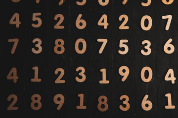 Numbers texture abstraction. Global economy crisis concept. Finance data or education concept. 