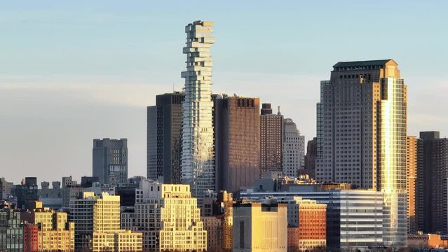 The iconic buildings of Manhattan - aerial footage - drone photography