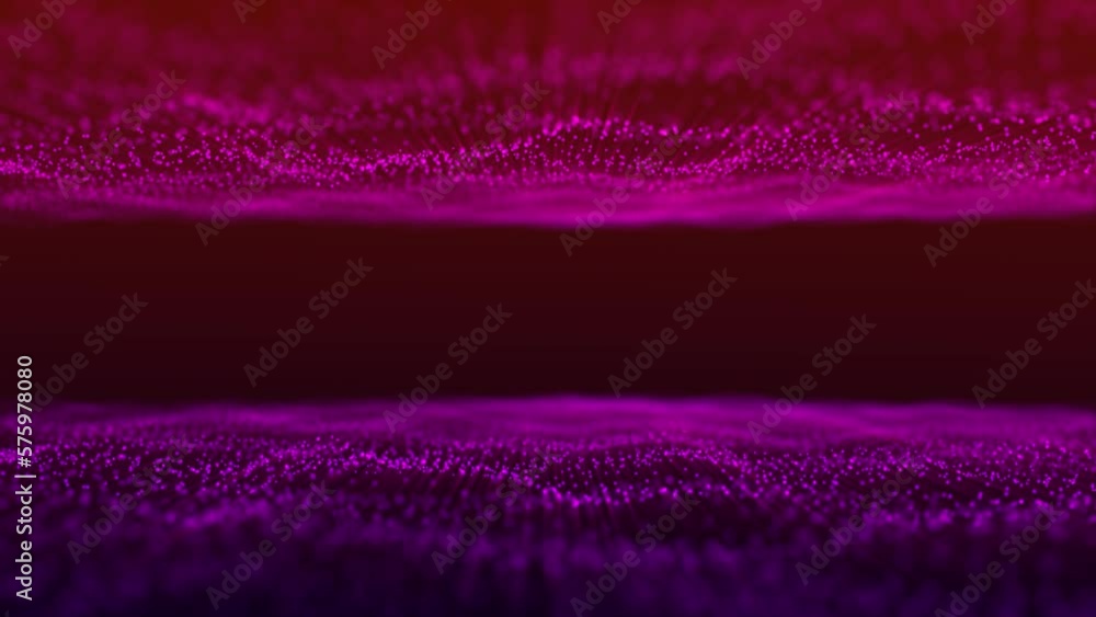 Poster dynamic wave of glowing particles. abstract digital background. data flow information. concept of di