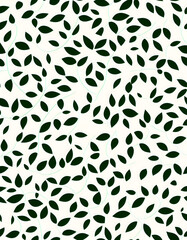 Vertical and Horizontal Tree Leaves Pattern Background, High resolution image (illustration) of a vibrant tree leaves pattern on a white background. AI Generated.