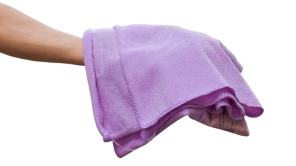 Cloth in hand isolated on transparent background png file