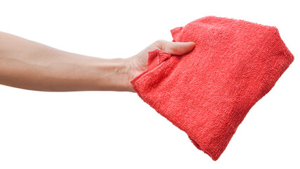 Cloth in hand isolated on transparent background png file