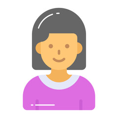 Woman avatar vector design in trendy style, premium icon